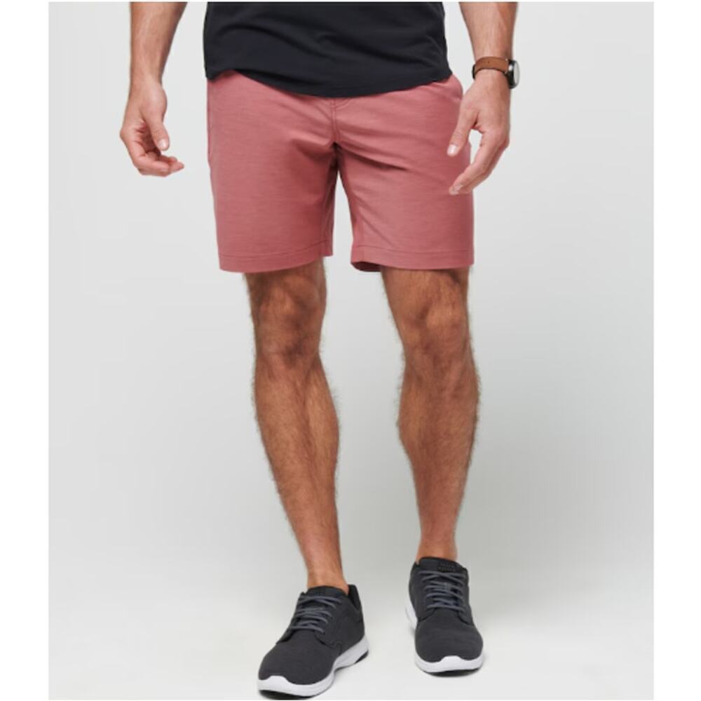Travis Mathew Men's Heather Roan Rouge 8" Tech Chino Short Size 42